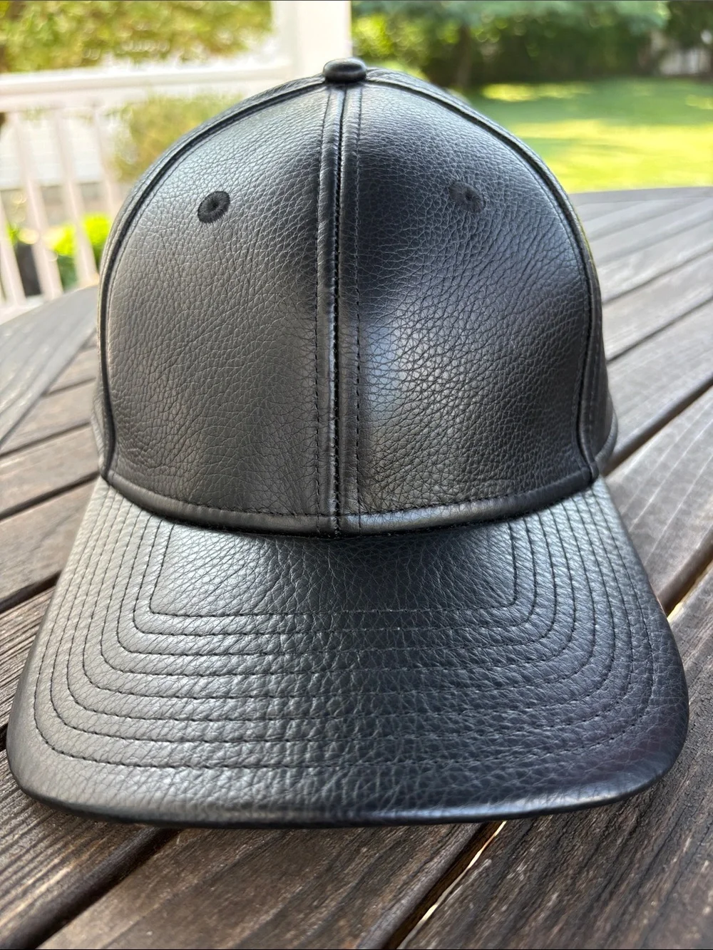 Marc By Marc Jacobs Black Leather Baseball Cap